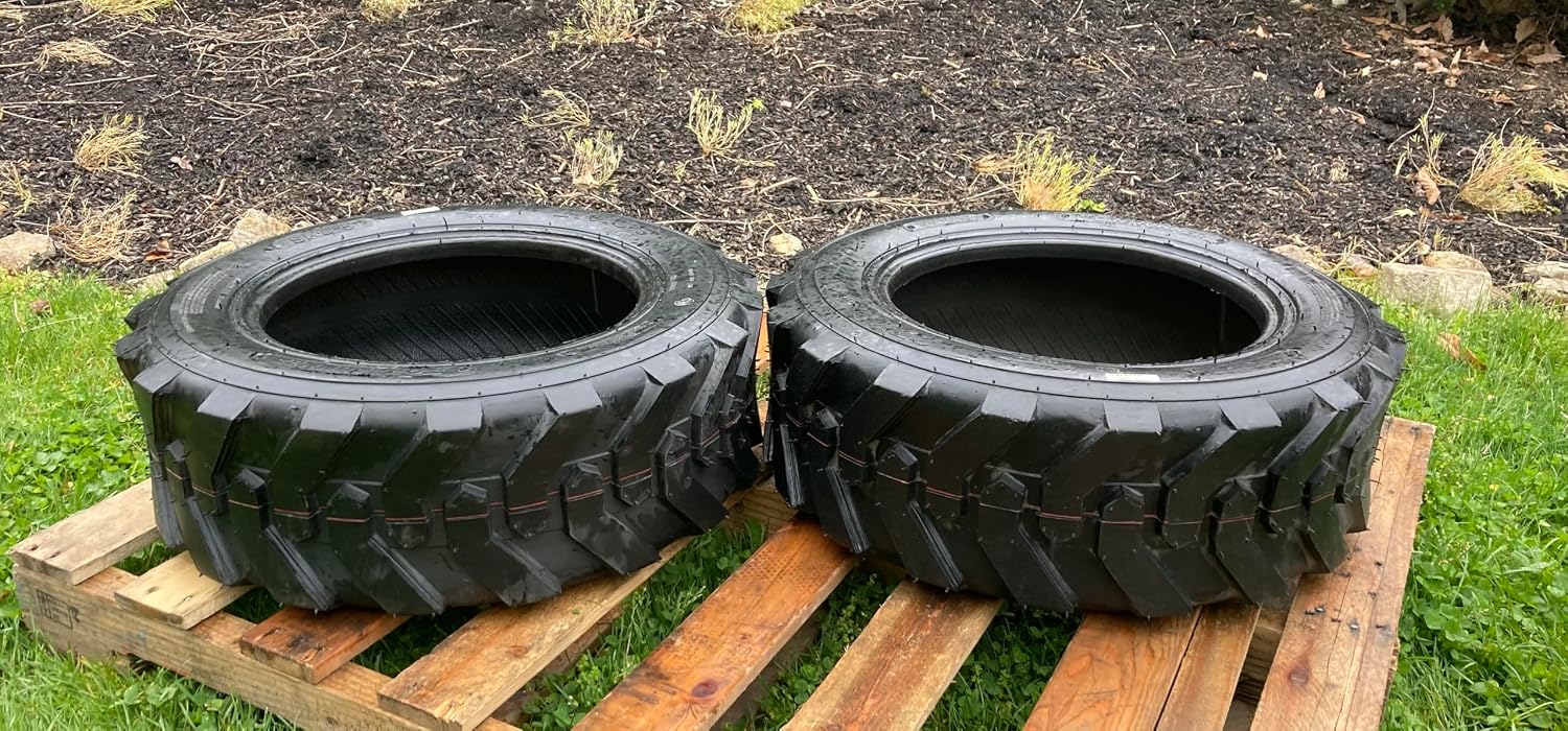 Pair of 2-27X8.50-15 Forerunner SKS-5 Skid Steer/Tractor Tires -27-8.50-15