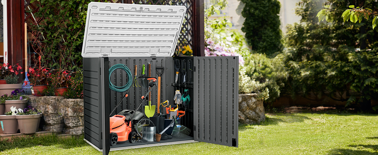 Amazon.com: YITAHOME Outdoor Horizontal Storage Shed with X-Shaped
