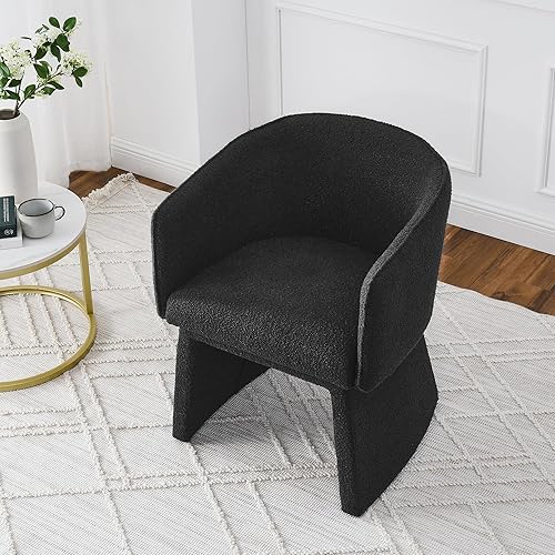 Miniatura 3 de Modern Style Simple and Elegant Chair, Black Leisure Chair, Suitable for Dining,Bedroom,Living Room,Reception Desk (Assembly Required) Black