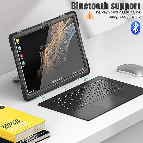 Miniatura 213 de Funda resistente para Galaxy Tab S10 Ultra 2024/S9 Ultra 2023/S8 Ultra 2022, funda híbrida resistente con soporte para bolígrafo S, funda a prueba