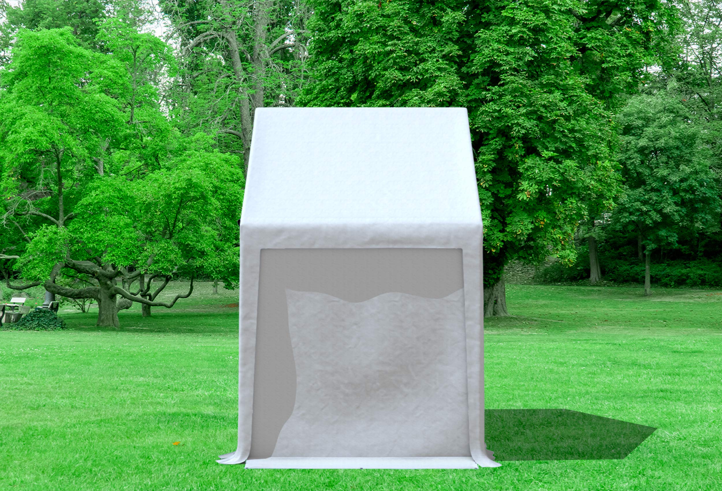 Stabiles Partyzelt 4x6 M – Professionelles PVC 500 G/m², Pulverbeschichtetes Stahlgestänge, Wasserdicht, Beige, Modular & Erweiterbar