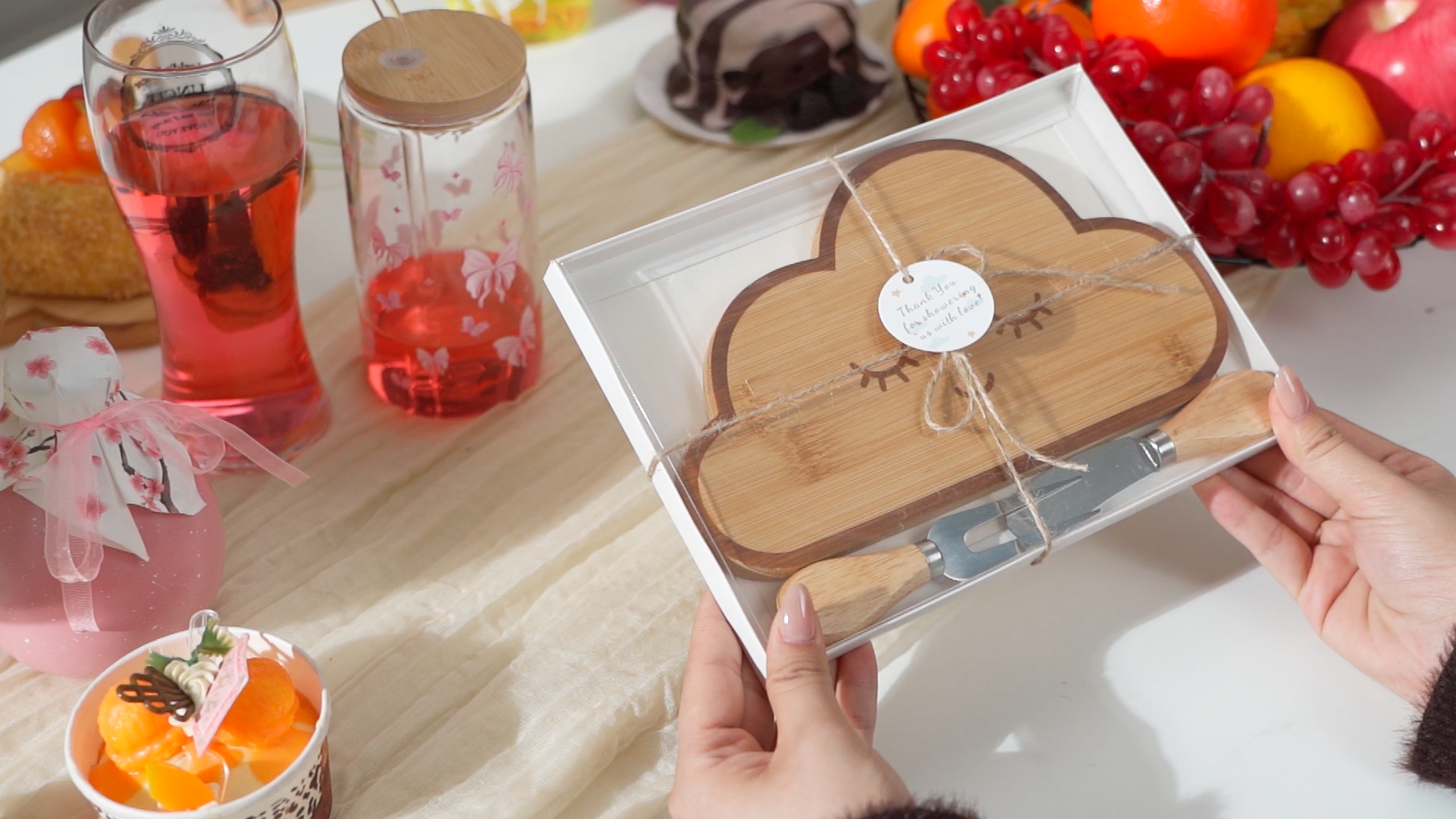 Set de 24 Mini Tablas de Cortar en Forma de Nube para Baby Shower miniatura 7