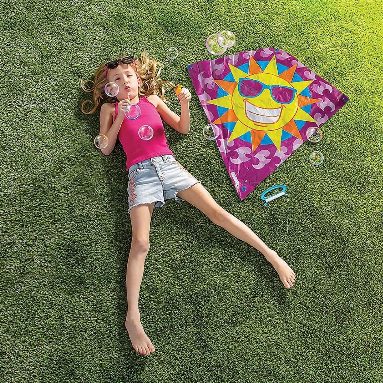 Fun Express Cool Sun Kites Set of 12 - Bright Assorted Colors Easy to Fly Vibrant Design - Perfect for Outdoor Fun - Ideal for Kids Parties Beach Days Festivals & Backyard Fun - 12 Pieces