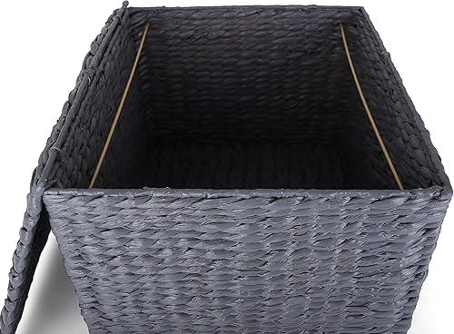 Miniatura 3 de Seagrass - Archivador rodante, archivador para el hogar, organizador de archivos colgantes, archivador de mimbre para el hogar y la oficina, cesta