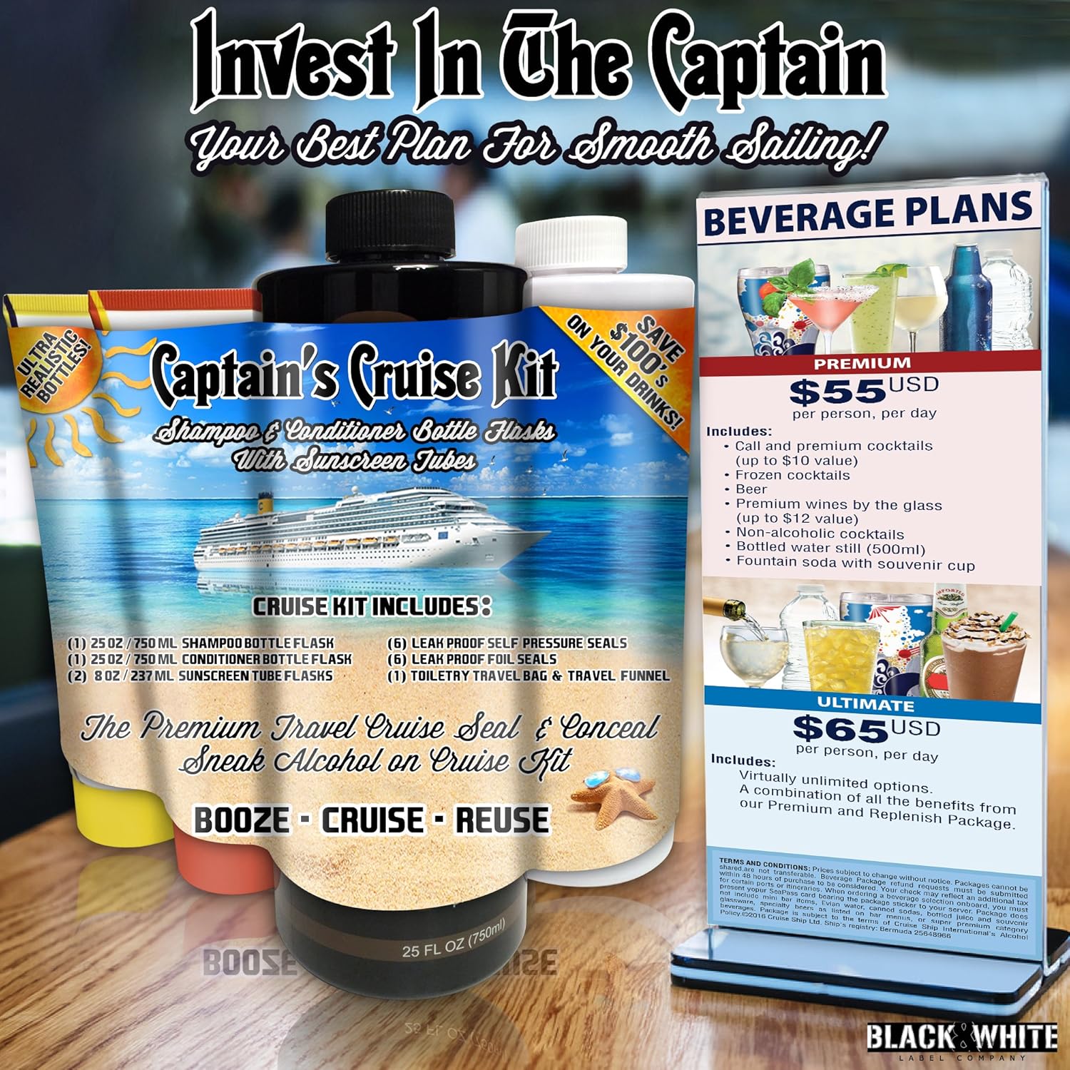 Frее Shірріng Ovеr $50 Captain's Cruise Kit With Shampoo & Conditioner Bottle Flasks + 2 Sunscreen Tube Flasks (66oz Total) - Premium Sneak Alcohol On Cruise Set - Rum Runner Take Liquor Booze Anywhere Containers Bеѕt Prоmо Captain's Cruise Kit With Shampoo & Conditioner Bottle Flasks + 2 Sunscreen Tube Flasks (66oz Total) - Premium Sneak Alcohol On Cruise Set - Rum Runner Take Liquor Booze Anywhere Containers