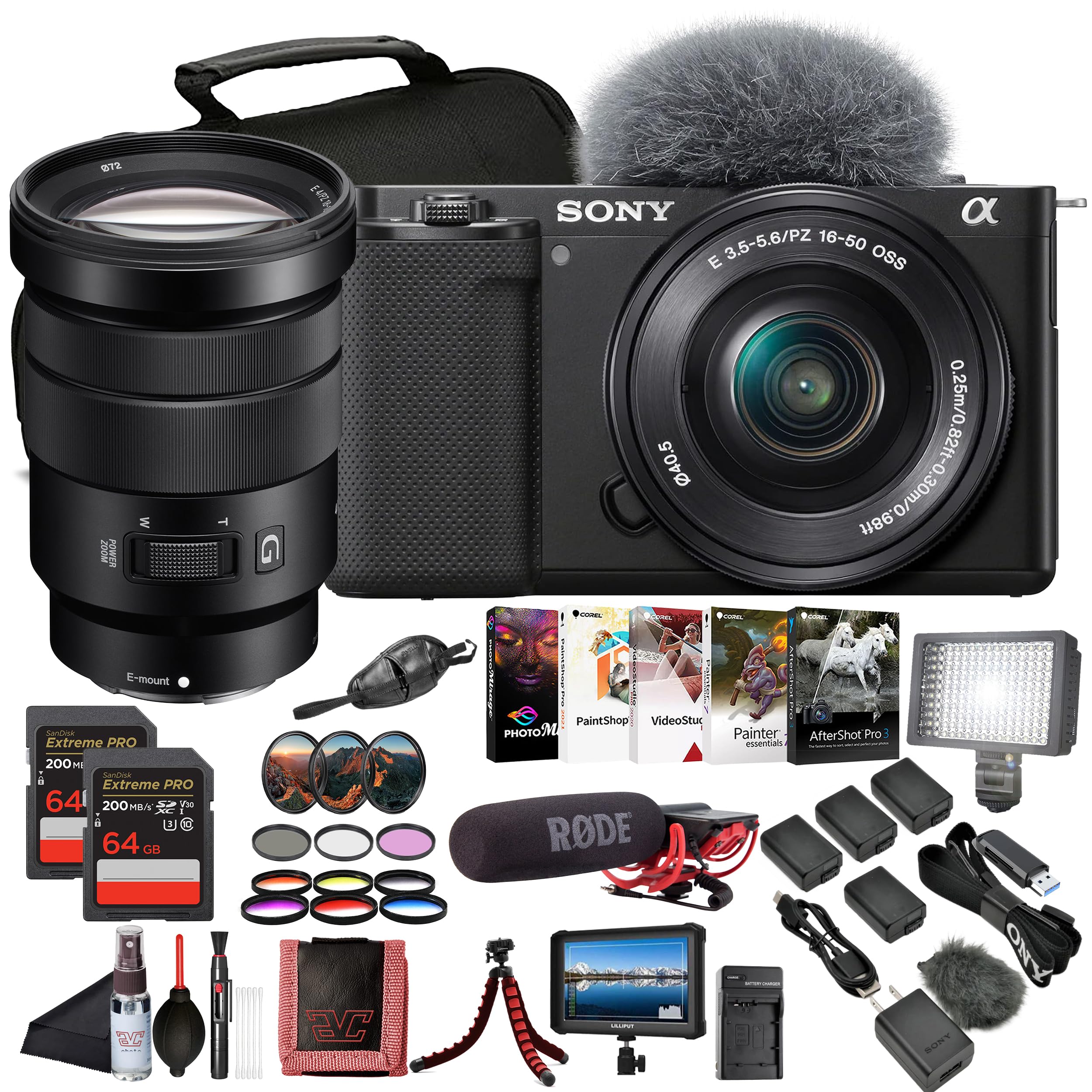 Amazon.com : Sony ZV-E10 Mirrorless Camera Black with 16-50mm