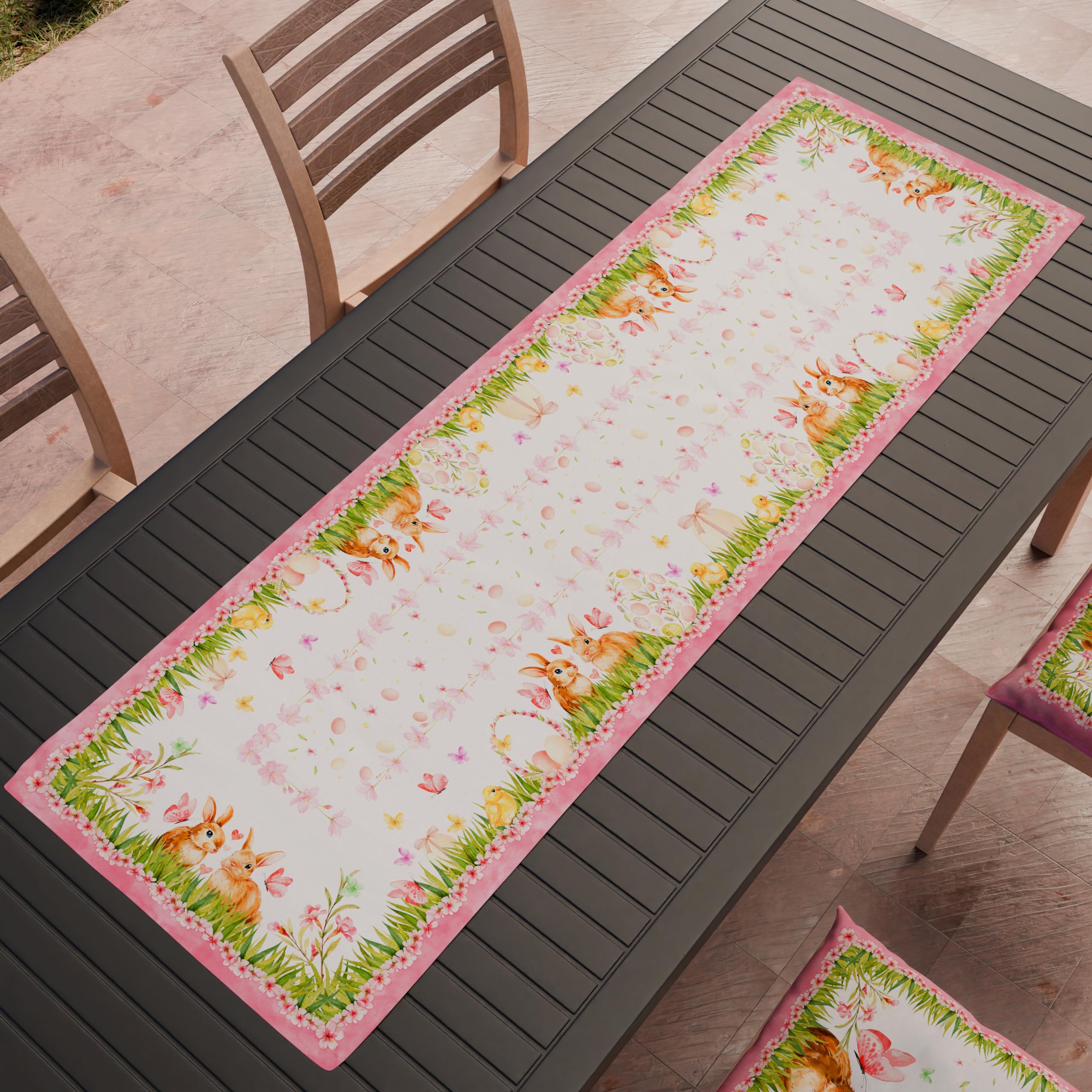 PETTI Artigiani Italiani - Easter Table Runner, Kitchen Table Runner in Digital Print, 100% Made in Italy - Image 2
