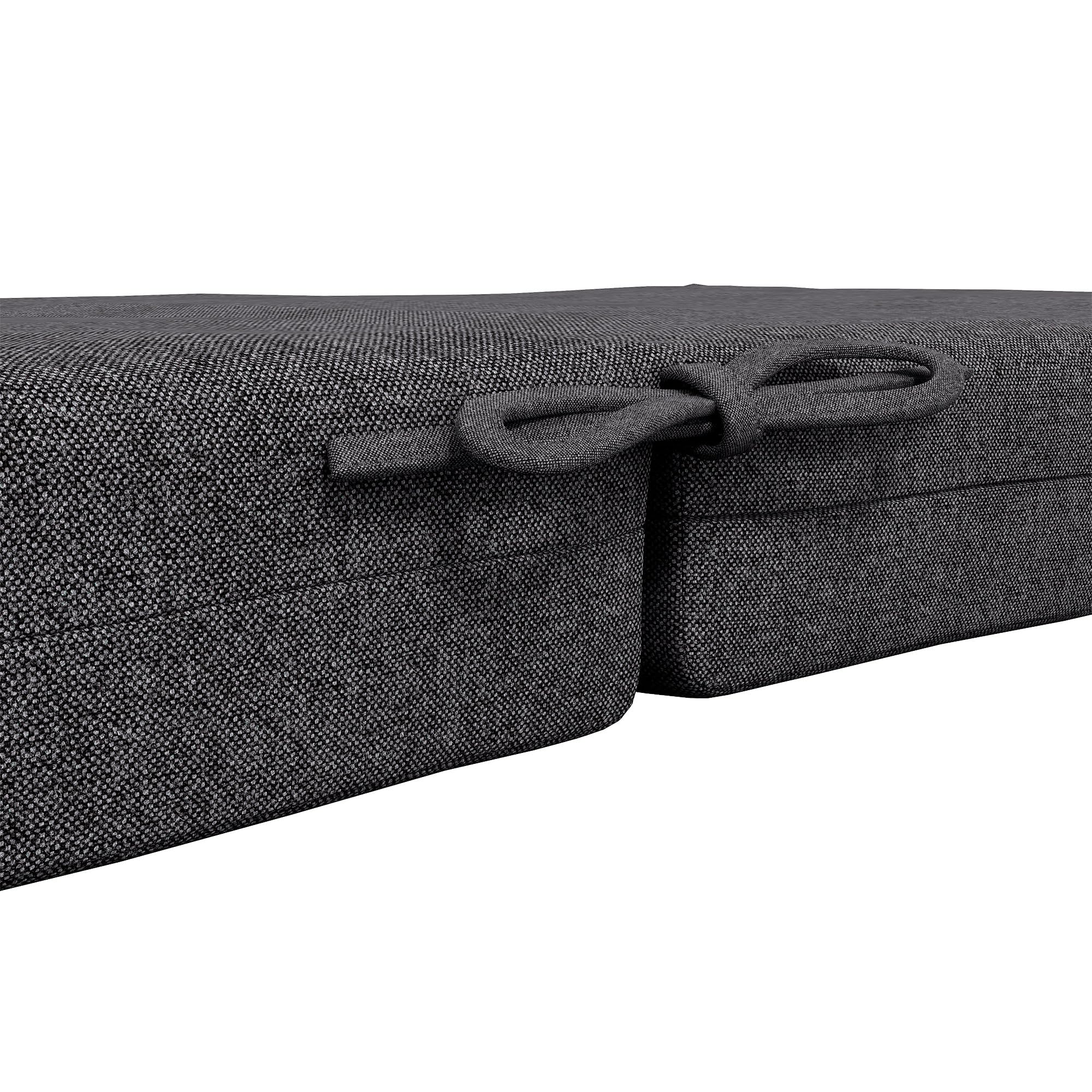 Outsunny Lot de 2 Coussins d'extérieur Chaise 8 cm 112L x 51l cm Gris Foncé