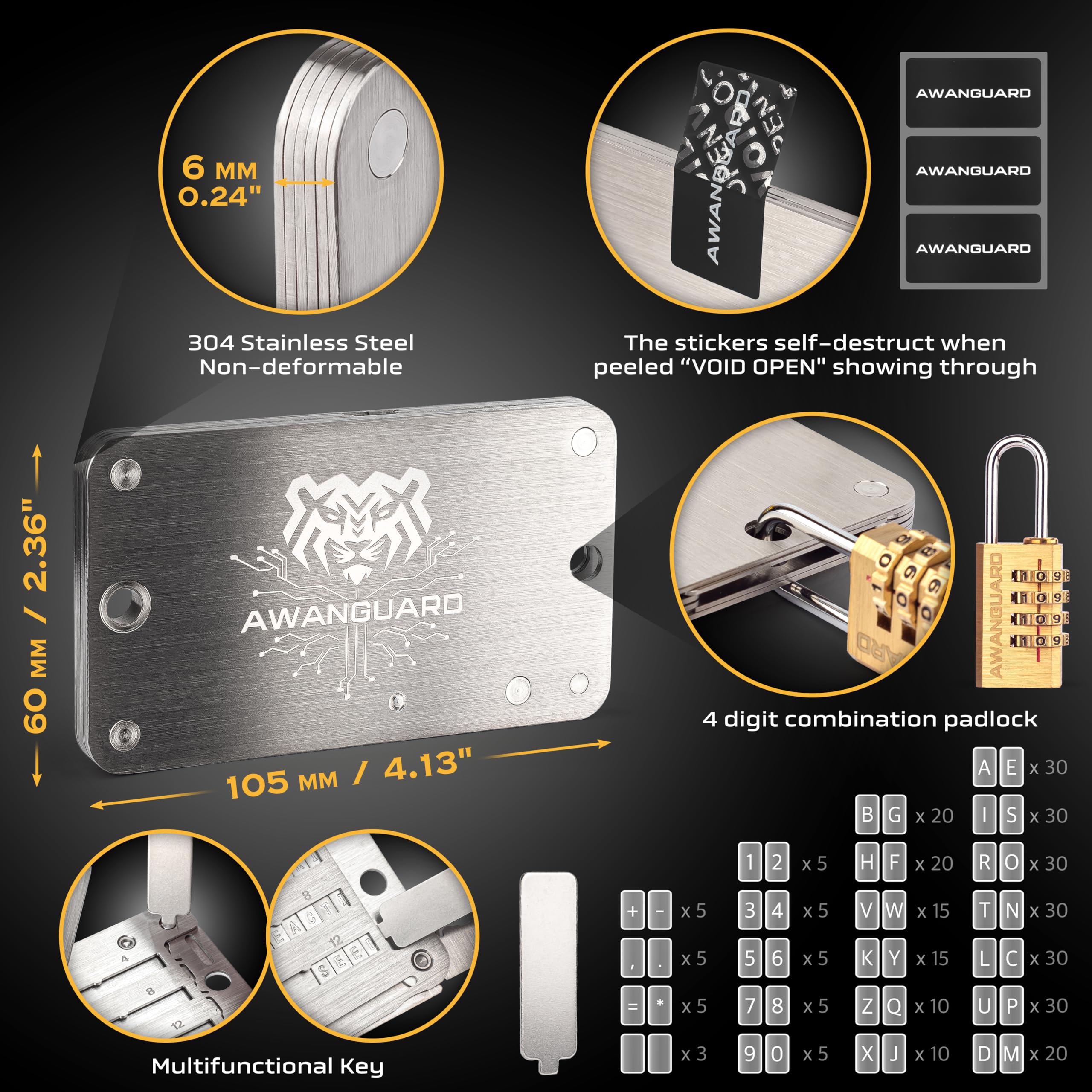 AWANGUARD Premiere - Bitcoin Steel Wallet, 24 x Seed Phrase Recovery Key  Backup, Offline Crypto Wallet, Cold Krypto Seeds Storage - Compatibel met  alle BIP39 portemonnees : Amazon.com.be: Kantoorproducten