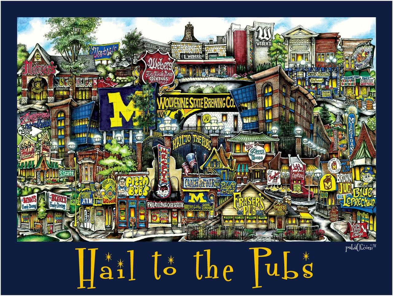 Hail to the pubs Of Ann Arbor, MI (poster) Everything Else