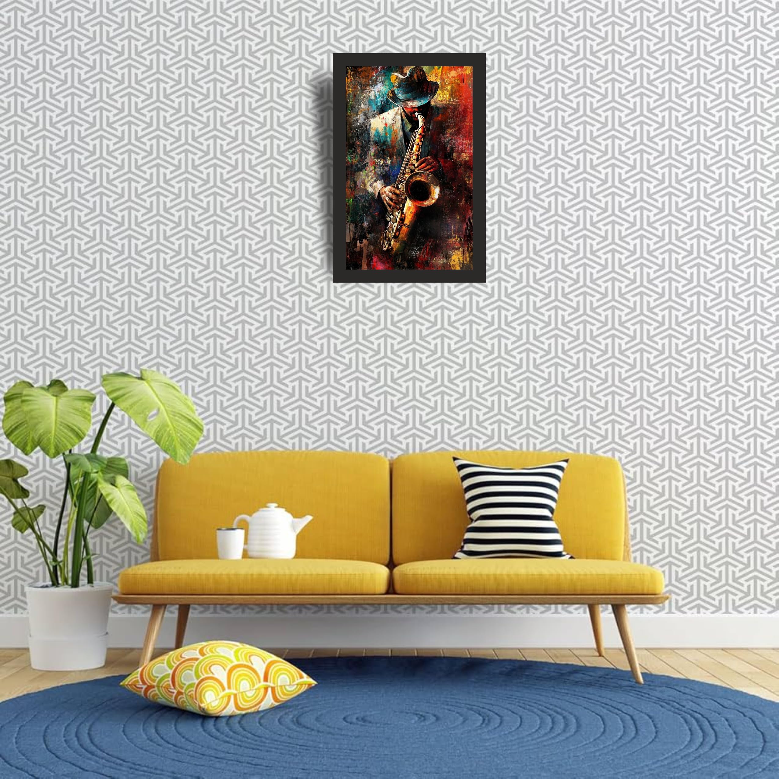 Jazz Saxophone Player Wall Art