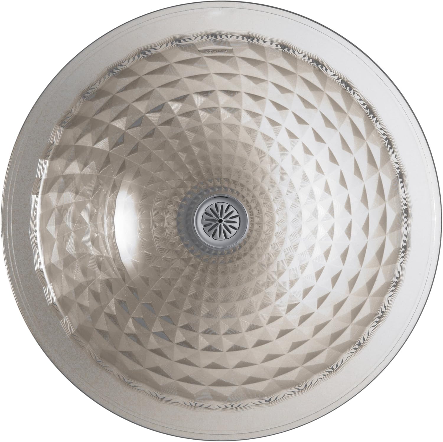 Best Cyber Monday 🔥 Kohler 2361-TG3 Glass undermount Round Bathroom Sink, 16 x 16 x 5.125 inches, Translucent Doe