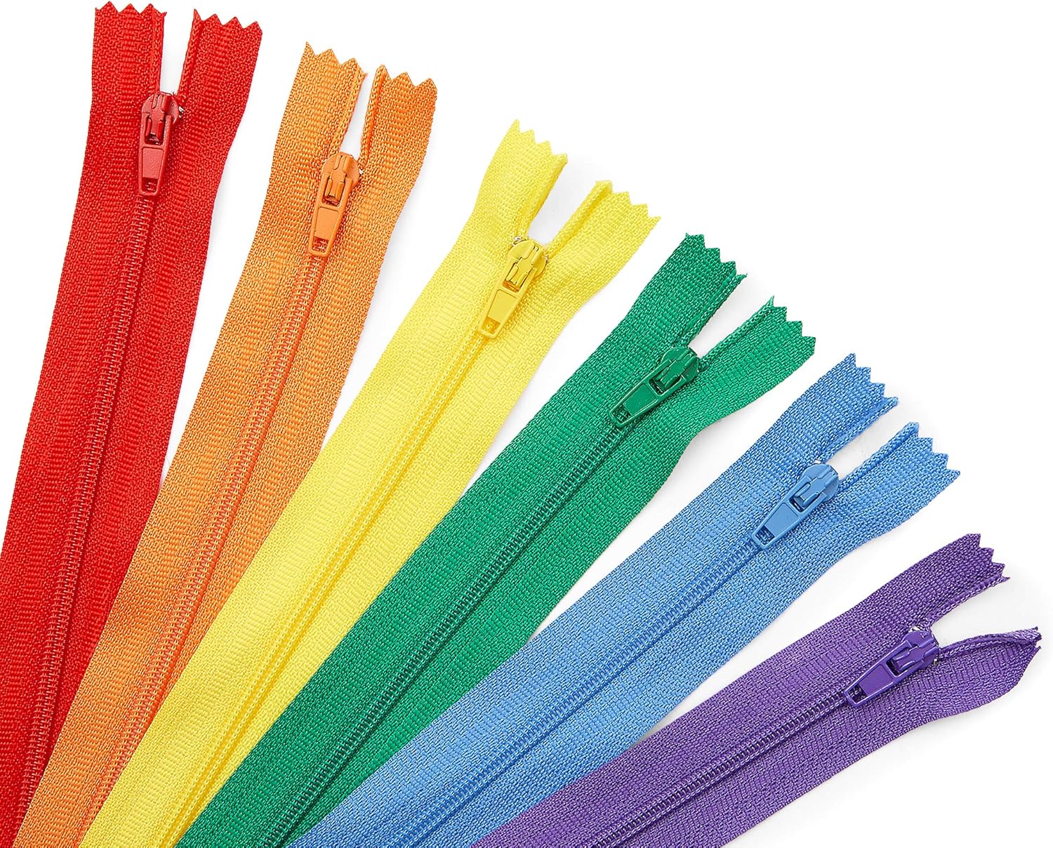 #3 Nylon Coil Zippers for Sewing, 50 Colors (24 Inches, 100 Pieces)
