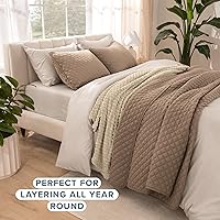 Vista 3 de Bare Home Juego de colcha – Full/Queen – Decoración ligera de cama – Alternativa de edredón – Colcha acolchada para todas las estaciones
