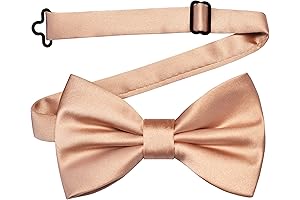 Solid Color Pre-tied Rose Gold Bow Tie for Men Party Wedding