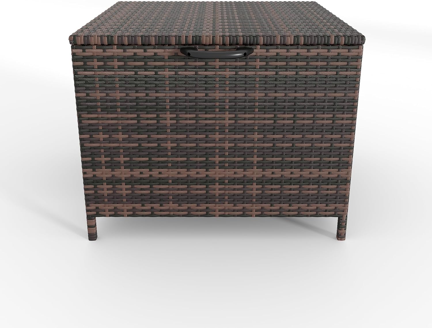 Outdoor Storage Deck Box, 80 gal Rattan Patio Furniture Storage Bins with Lid, Waterproof Outside Organizer Cabinet with Wheels and Handle for Cushions, Patio Furniture, Garden Tools