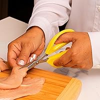 Vista 7 de Joyce Chen Original Unlimited Kitchen Scissors All Purpose Kitchen Shears With Comfortable Handles, Yellow, 2 Pack