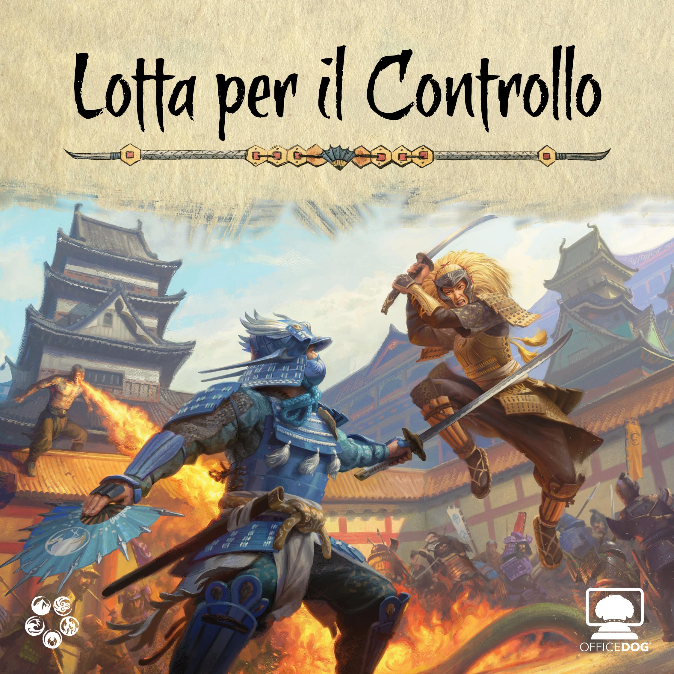 Asmodee – Gunsen: Schlacht für Tomhi RANBO – strategisches Brettspiel für Experten zum Thema Samurai – Gesellschaftsspiel für Familien und Freunde – 2-6 Spieler – 14+ Jahre – Italienische Ausgabe