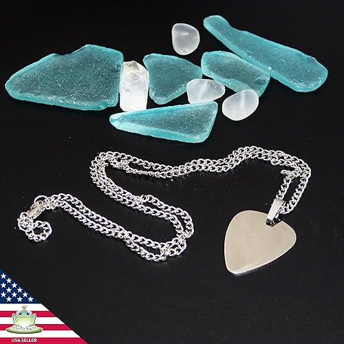 Miniatura 3 de 10 dijes de púa de guitarra de acero inoxidable para hacer joyas, colgantes de púa de guitarra en blanco grabables, kit de manualidades para hacer
