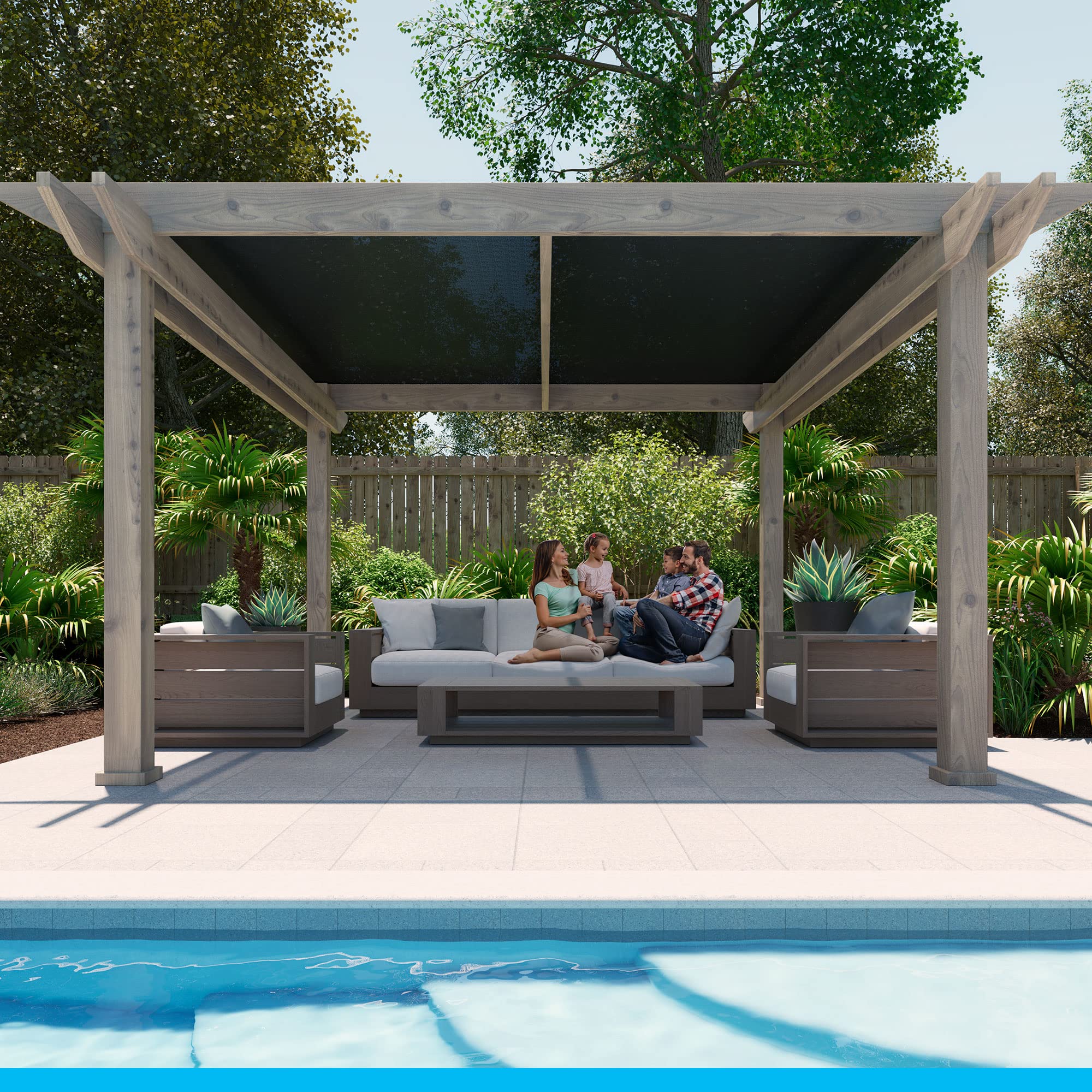 Coolaroo 457839 Shade Fabric with 90 Percent UV Protection (6'x50'), 6' x 50', Graphite