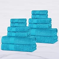 Vista 58 de SUPERIOR Kendell - Juego de toallas de baño de algodón egipcio, absorbentes, para la ducha, artículos esenciales de spa, toallas grandes, básicos