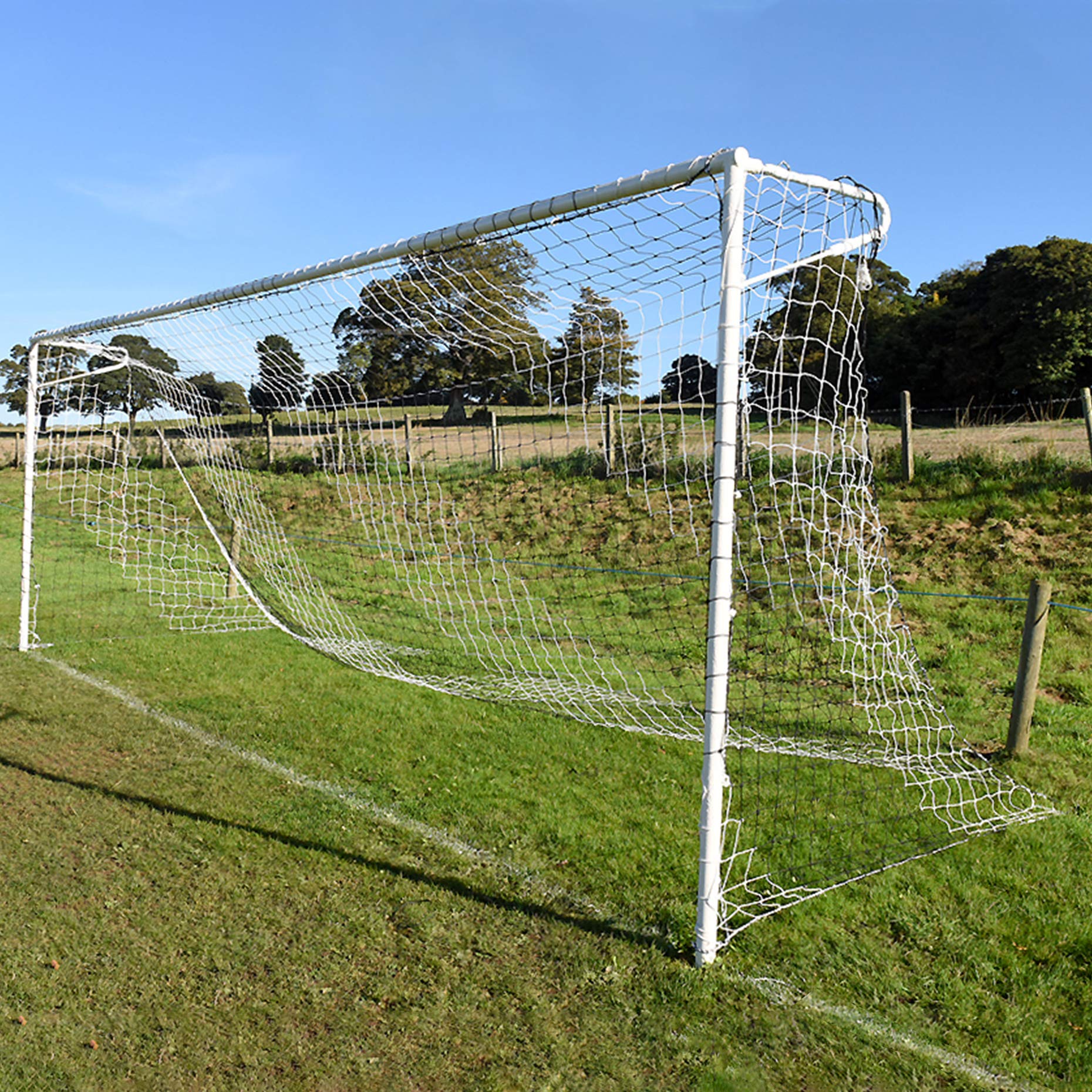Buy Net World Sports 24ft x 8ft Full Size Striped Football Goal Net