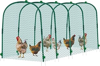Large Chicken Tunnel Coop Run, 157 × 31.5 x 25.5 Inch, Easy to Install Green Yard Poultry Tunnel for Outdoor Yard, Ideal for Chickens, Ducks, Rabbits, and Small Animals