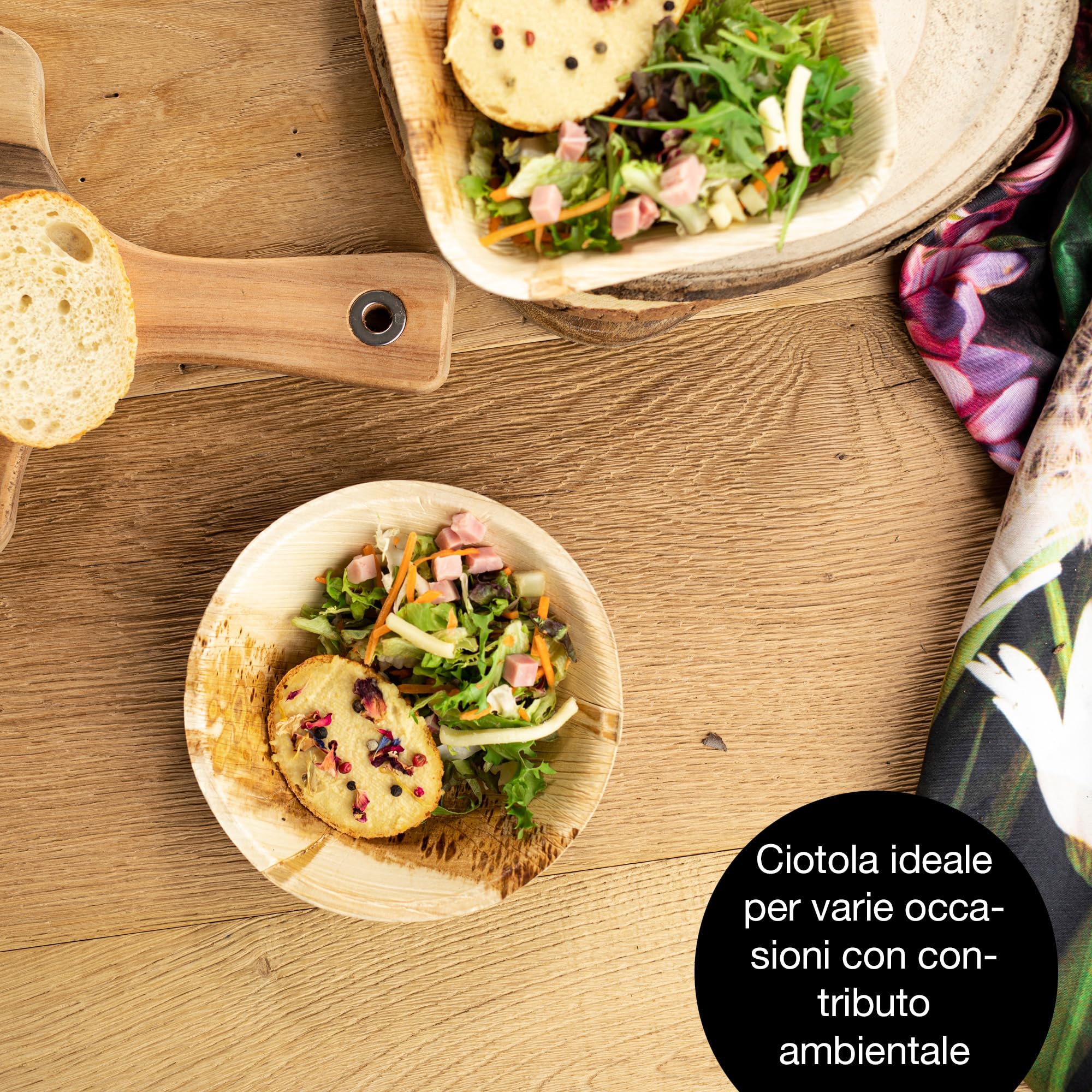 25 Ciotole In Foglia Di Palma Monouso Ø15cm - Eco-friendly, Compostabili, Per Feste E Barbecue - Foto 8