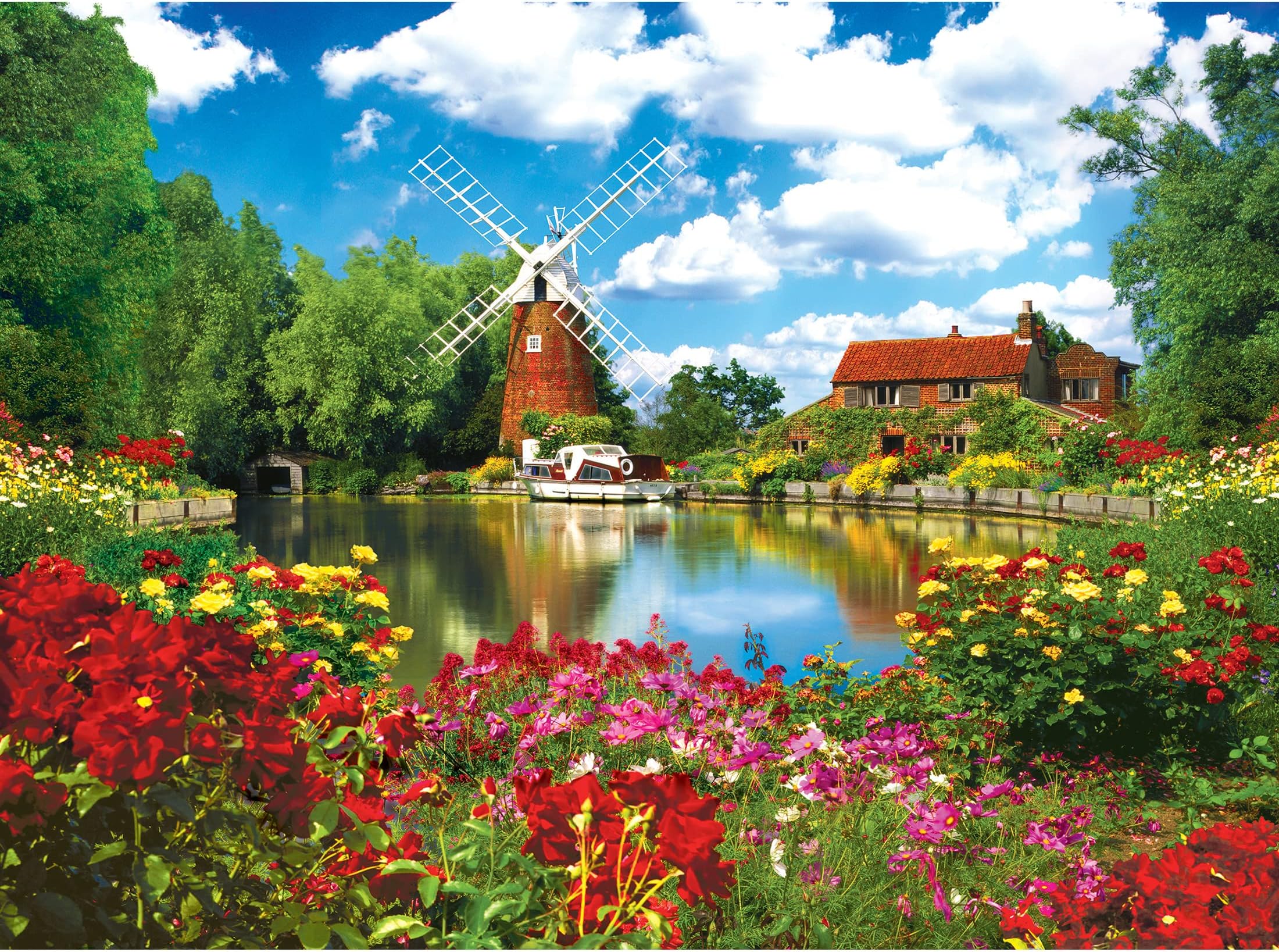 RoseArt - Kodak Premium - Hunsett Mill and The River Ant, Norfolk, England - 1000 Piece Jigsaw Puzzle for Adults