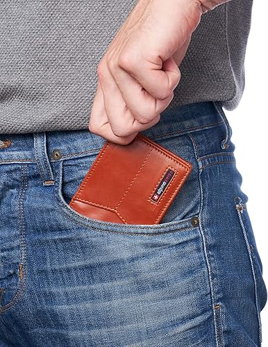 Miniatura 6 de Alpine Swiss Delaney - Cartera delgada y plegable Cartera de bolsillo frontal 8 ranuras para tarjetas ventana de identificación Ranura exterior