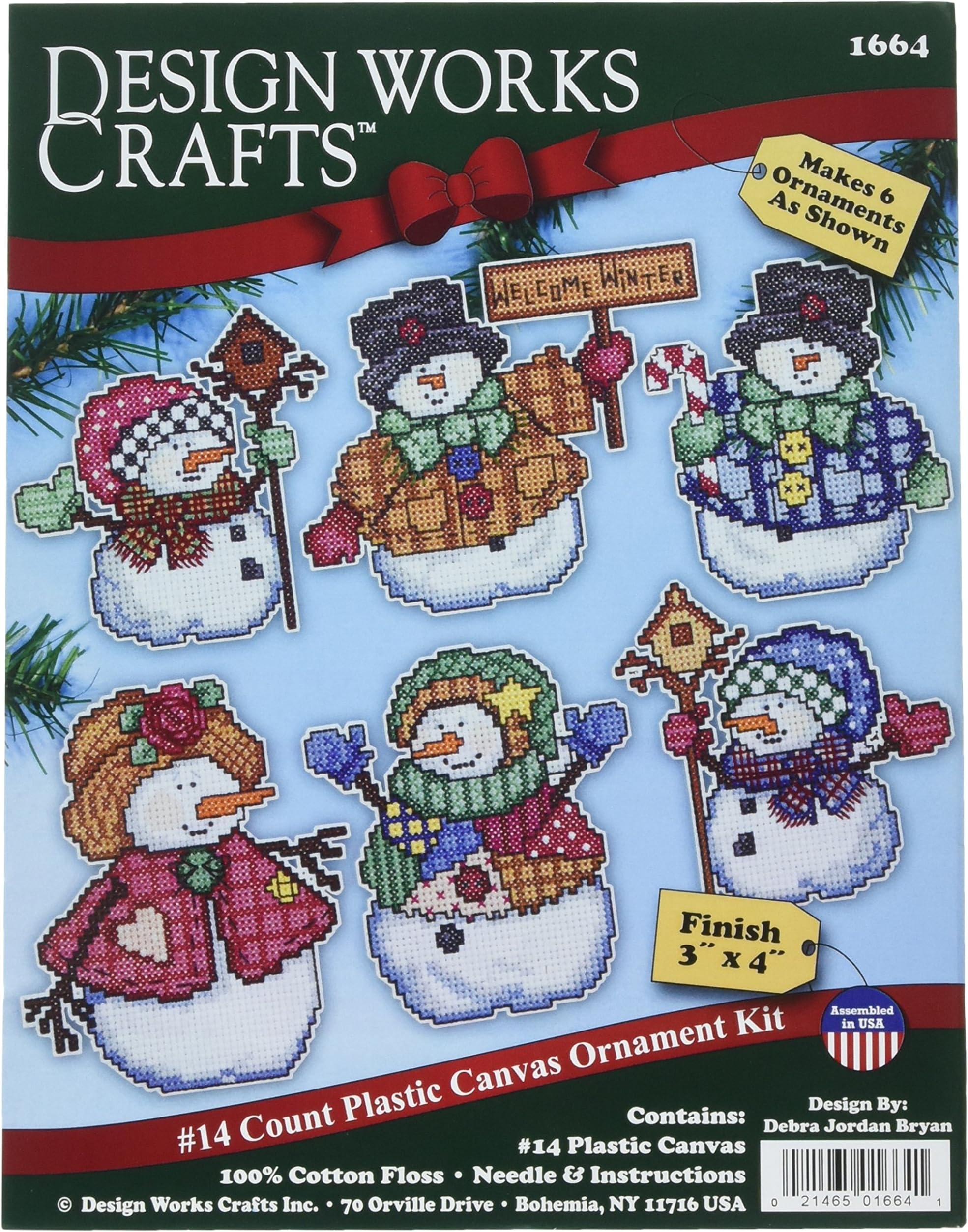 Design Works Crafts Welcome Winter Cross Stitch Ornament Kit, 4"