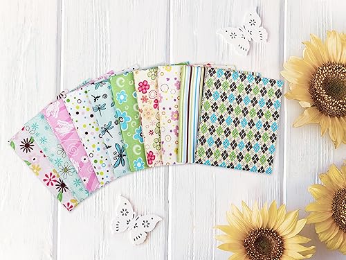 Vista 138 de Craftido -25 opciones: paquetes de tela de acolchado 100% algodón, 10 cuartos gruesos de 18 x 21 pulgadas, peso mediano de 5.2 onzas