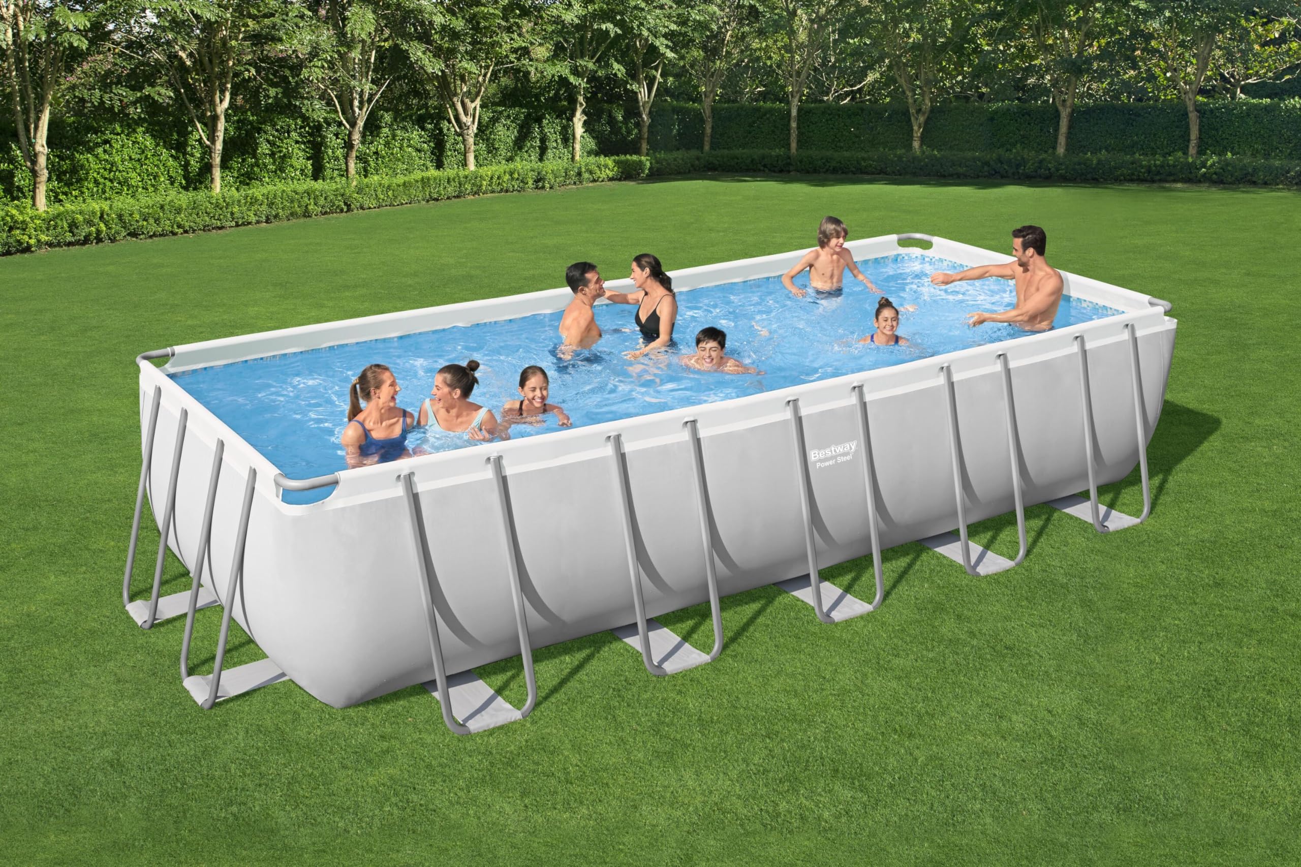 Power Steel™ 21' x 9' x 52" Rectangular Pool Set
