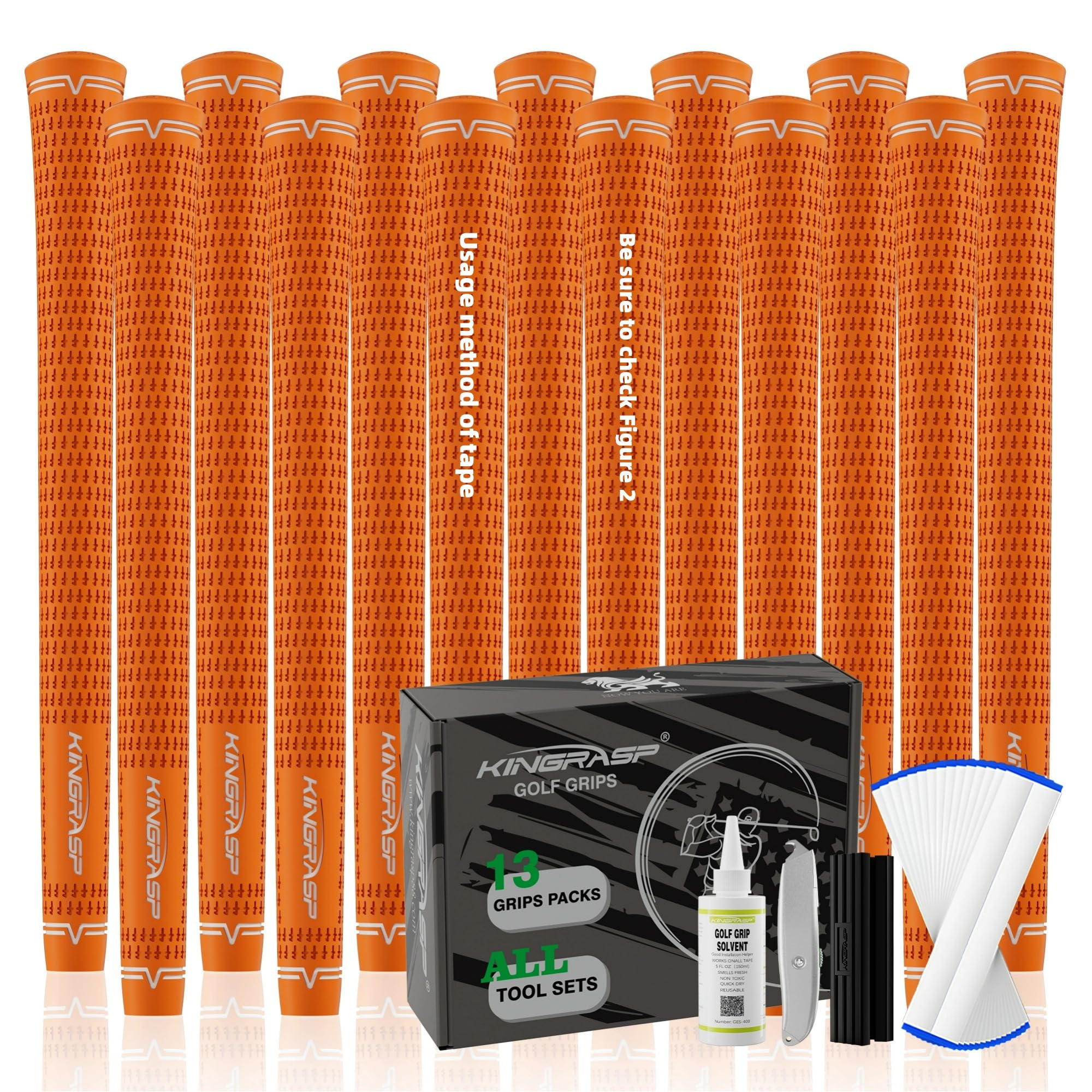 Golf Grips, Standard/Mid Size 5 Colors for Choice, Rubber Golf Club Grips Golf Grips Kit