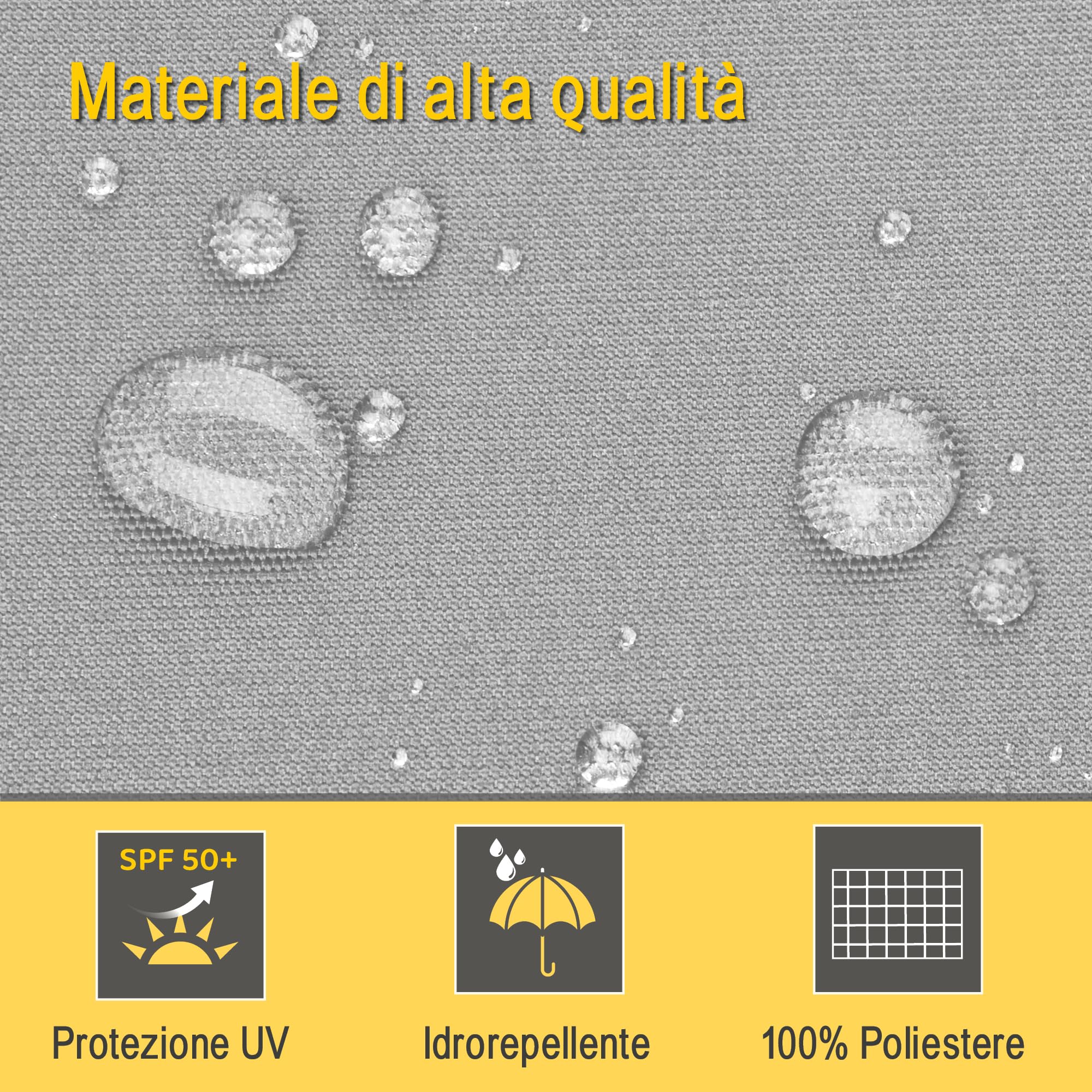 Sol Royal Tenda da sole verticale 180x250 cm MS5 idrorepellente Grigio