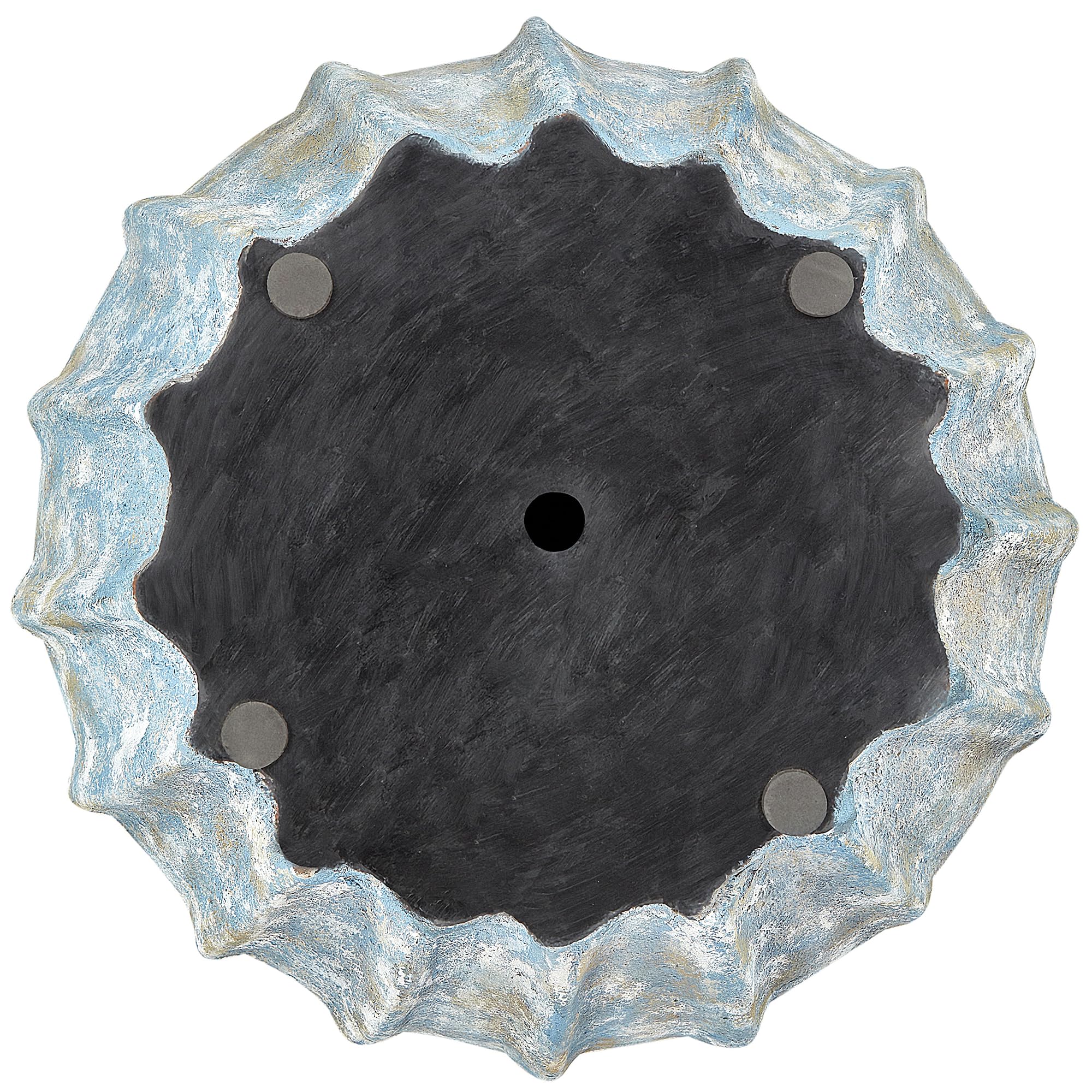 Doniczka ogrodowa niebieska owalna ceramiczna z terakoty 51 cm Ostrya