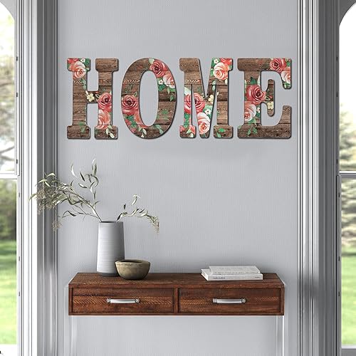 Miniatura 10 de COLLECTIVE HOME - Letras de madera de 12 pulgadas para decoración de pared letrero de pared rústico letreros decorativos del alfabeto número de casa