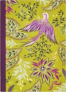 Sara Miller Savannah Mini-Notizbuch Mit Kugelschreiber – Blumen-Design, Goldfolie, 13x9 Cm