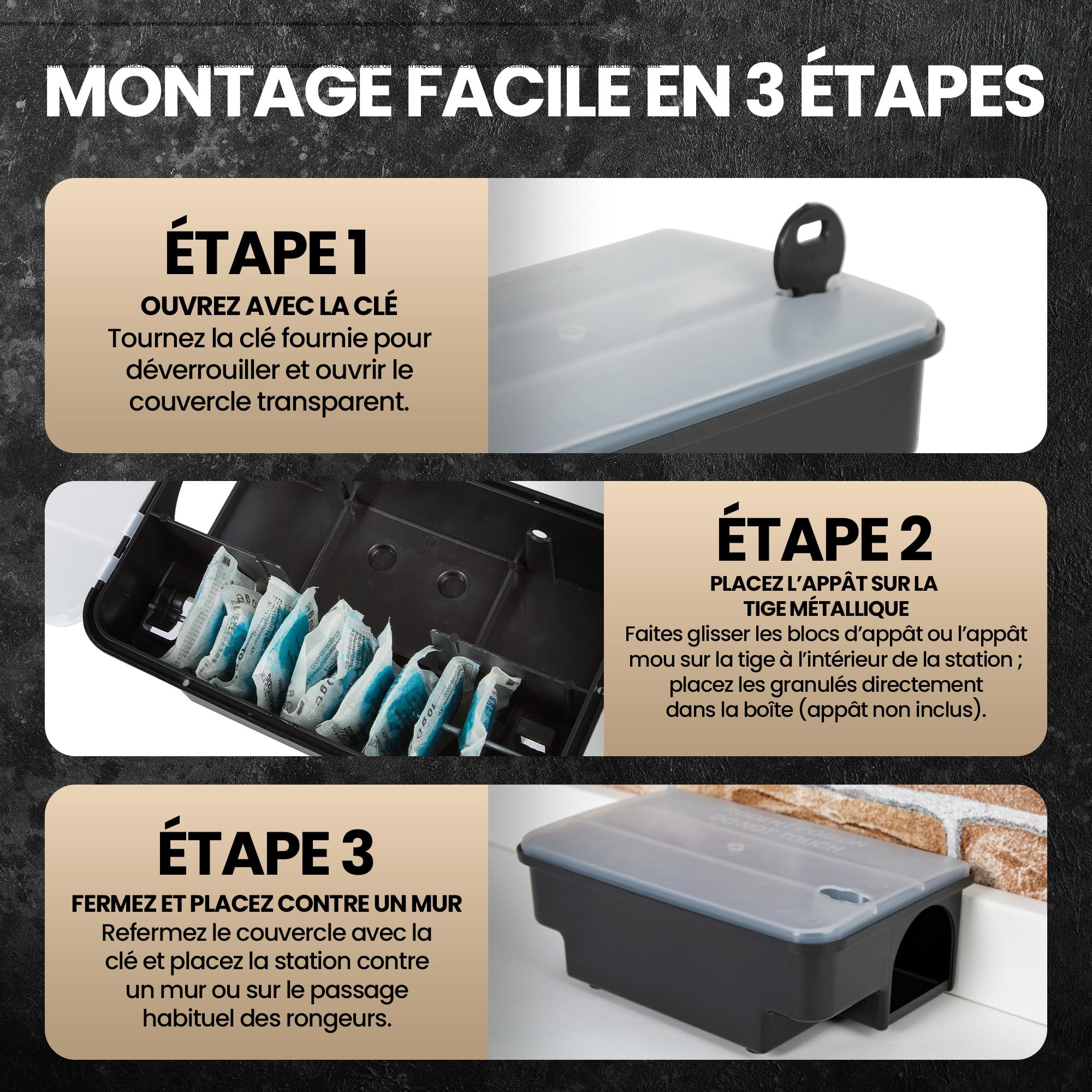 2× Stations d’Appât pour Rats – Couvercle Transparent pour contrôle Facile – Boîtiers très Robustes pour Une Utilisation sécurisée du Poison à Rats – Intérieur & extérieur (Poison Non Inclus)