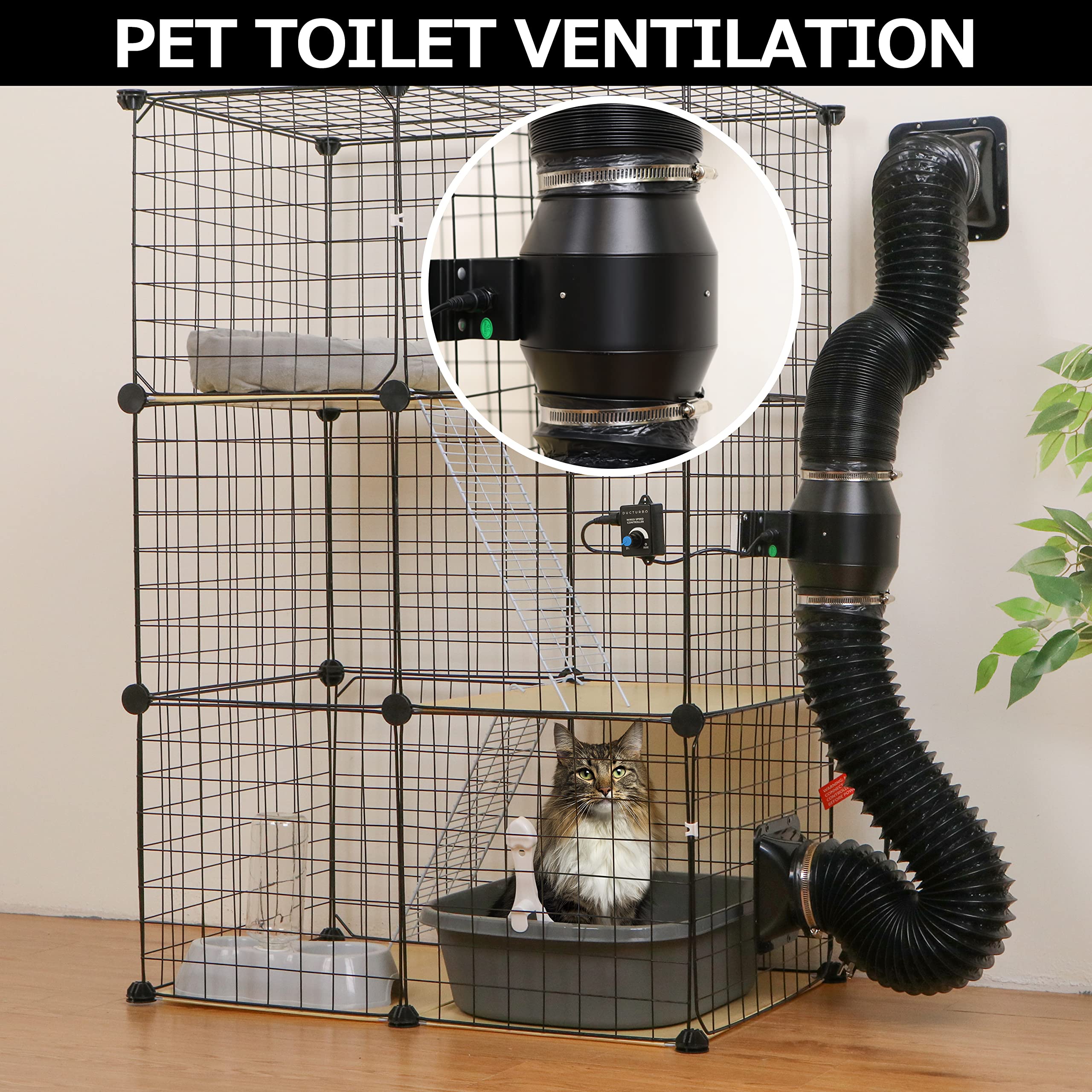 Ventilateur tubulaire réglable 100 mm 275 m³/h en ligne pour tentes de croissance ventilation évacuation