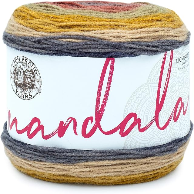 Lion Brand Yarn Company Mandala Yarn, Acrylic, Centaur, 13.97 x 13.97 x 10.16 cm