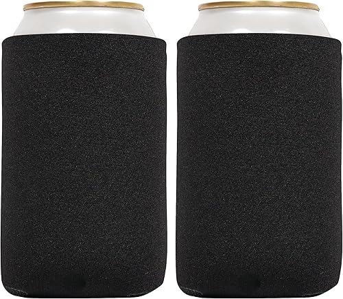 QualityPerfection Fundas enfriadoras de latas (juego de 2) de neopreno plegable de 12 onzas, fundas aislantes para latas refrigerantes, cubierta de