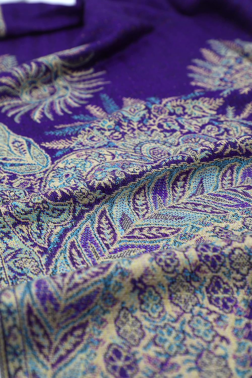 Achillea Big Paisley Pashmina Shawl Wrap for Women – Elegant Scarf for Weddings, Evening Dresses, Festivals & Daily Wear - Image 7