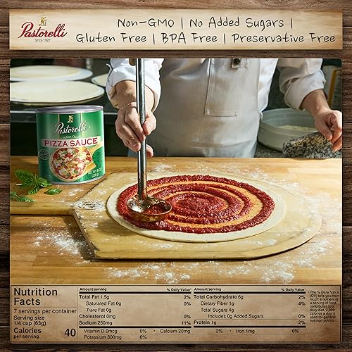 Miniatura 5 de Pastorelli Salsa de pizza, auténtica salsa italiana original para pizza con aceite de oliva virgen extra y queso pecorino romano rallado, desde