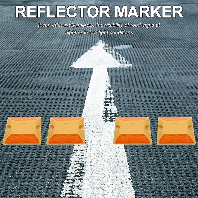4 unidades marcadores reflectantes plásticos doble cara miniatura 5