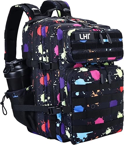 Miniatura 38 de LHI Mochila Táctica Militar para Hombres y Mujeres 45L Ejército 3 Días Paquete de Asalto Bolsa Mochila Grande con Sistema Molle 1.2 Compartimento