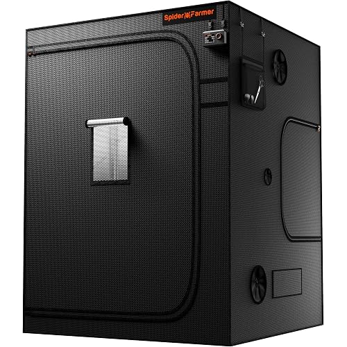 Spider Farmer 5x5 Grow Tent 2026 New, 60"x60"x80" with Cable Pass-Through, Controller Landyard, Enlarged View Window, 1680D Thicken Mylar Canvas for Indoor Hydroponic Growing for SF7000 SE7000 G7000