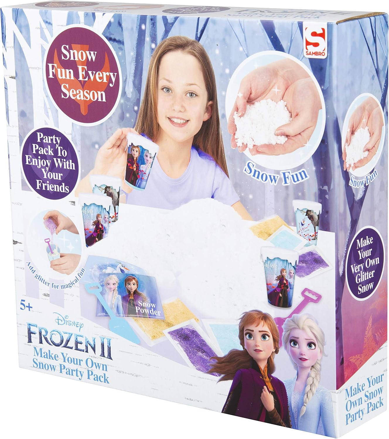 Disney Sambro DFR2-4911 Snow to Make Yourself with Glitter, Frozen II, Party Pack, purple - Image 5