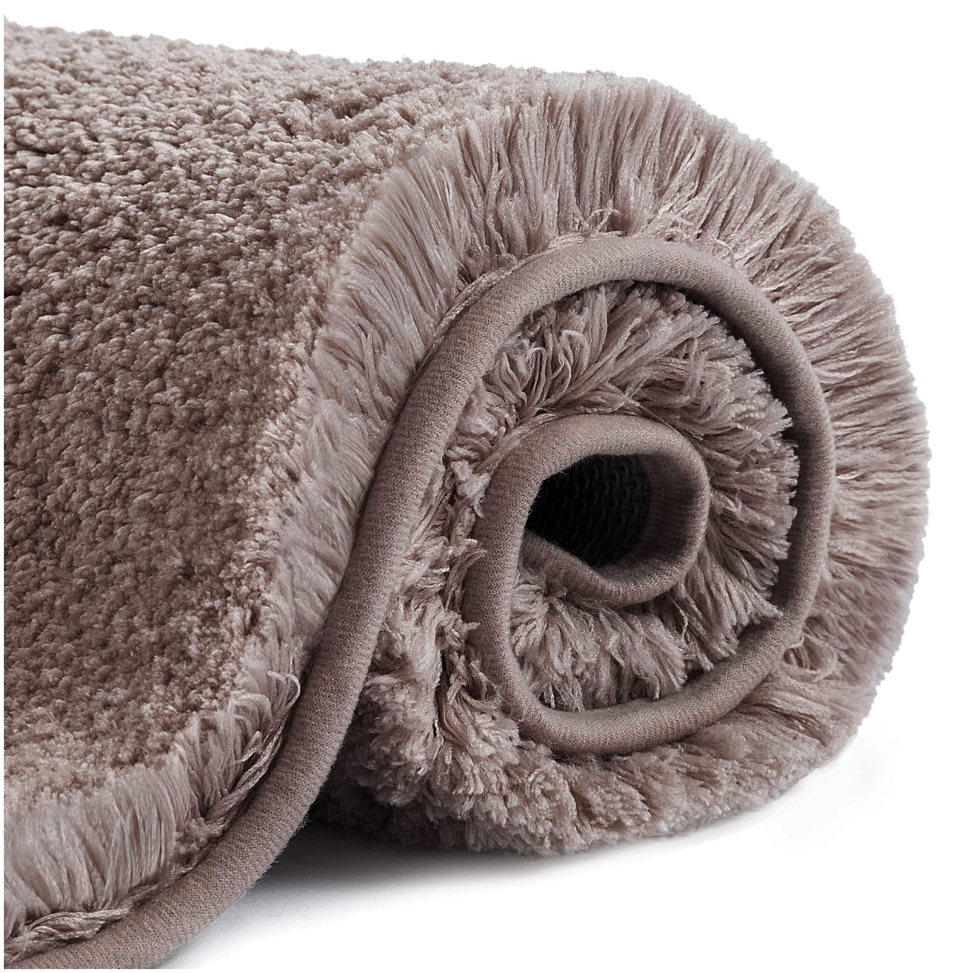 VANZAVANZU Non Slip Bath Mat Extra Large Bathroom Runner Rug Thickened Bath Rug for Bathroom Absorbent Ultra Soft Bedside Carpet Fluffy Microfiber Runner Floor Mat - 50 x 122cm (White) — view 12