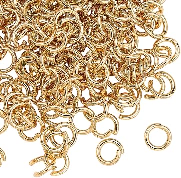 DanLingJewelry 200 pcs 304 Stainless Steel 19 Gauge Open Jump Rings 6mm for Jewelry Making Connectors Jewelry Finding Golden Color